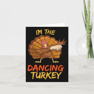 Dancing Turkey Matching Family Group Thanksgiving  Card