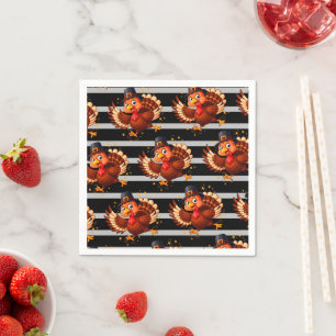 Dancing Turkey Napkin