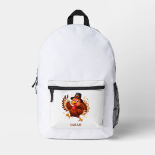 Dancing Turkey Printed Backpack