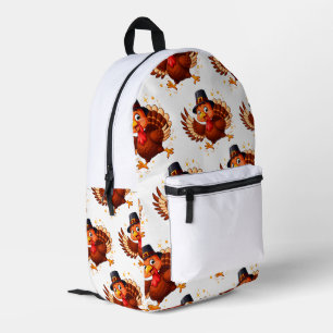 Dancing Turkey Printed Backpack