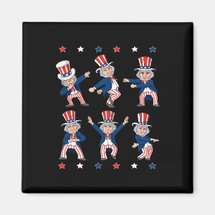 Dancing Uncle Sam 4th Of July Boys Kids Patriotic Magnet