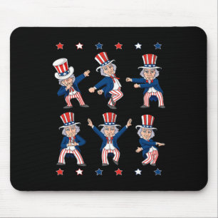 Dancing Uncle Sam 4th Of July Boys Kids Patriotic  Mouse Pad