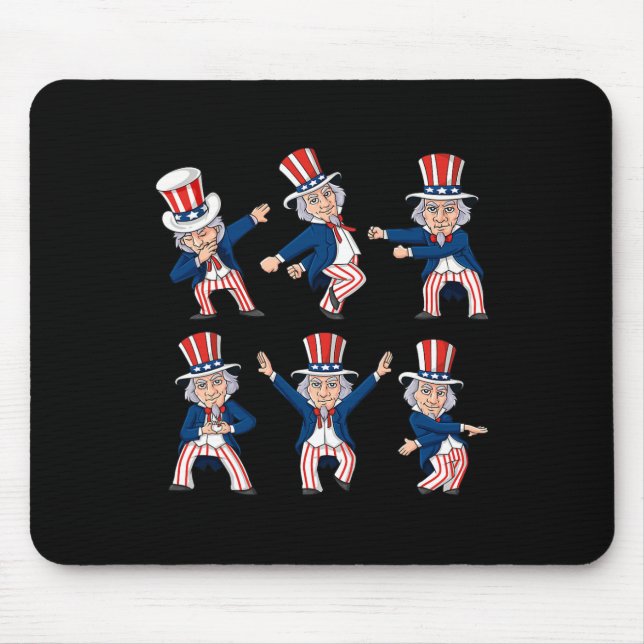 Dancing Uncle Sam 4th Of July Dance Challenge Boys Mouse Pad (Front)