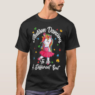 Dancing Unicorn Autism Awareness Puzzle Piece Wome T-Shirt