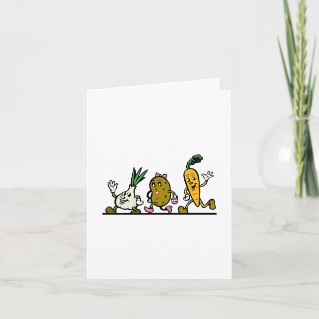 Dancing Vegetables Card (Front)