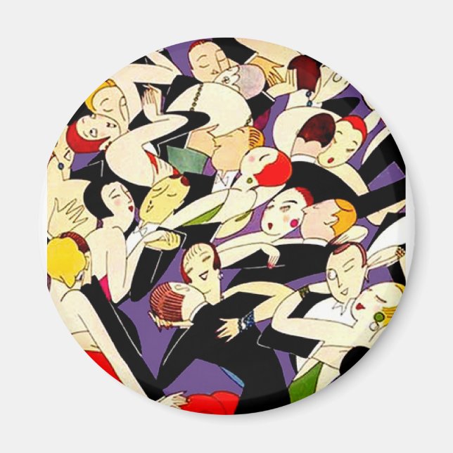 Dancing Vintage Couples Magnet (Front)