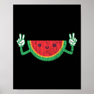 Dancing Watermelon Funny Summer Fruit Lover Graphi Poster