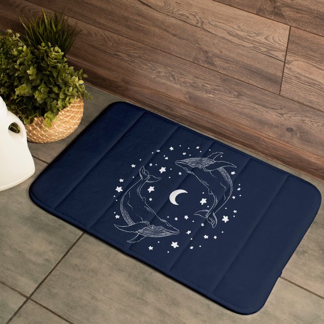 Dancing Whales Bath Mat (Creator Uploaded)