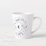 Dancing Whales Latte Mug<br><div class="desc">Two magical whales dancing on a beautiful background of stars and a moon.</div>