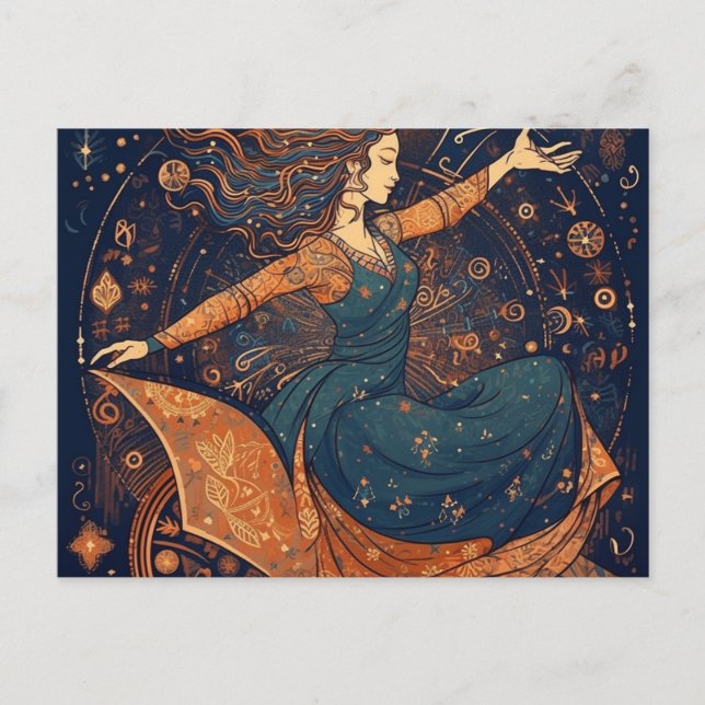 Dancing Wheelchair Woman Postcard (Front)