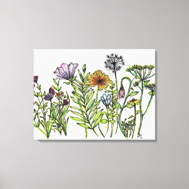 Dancing Wildflowers Canvas Print (Front)