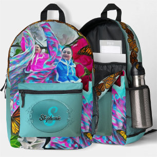 Dancing with Flowers & Butterflies PV01 Printed Backpack