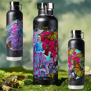 Dancing with Flowers & Butterflies PV01 Water Bottle