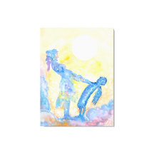 Dancing with my angel Stretched Canvas Print