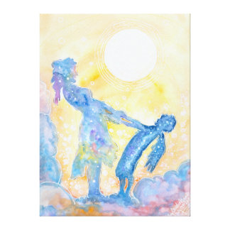 Dancing with my angel Stretched Canvas Print