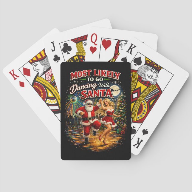 Dancing with Santa Playing Cards (Back)
