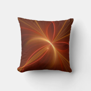 Dancing With The Light Modern Abstract Fractal Art Cushion