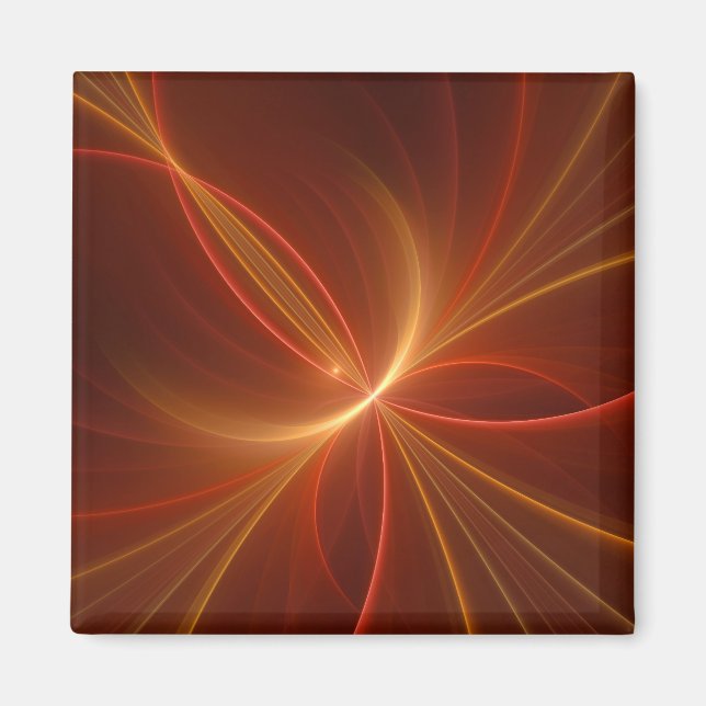 Dancing With The Light Modern Abstract Fractal Art Magnet (Front)