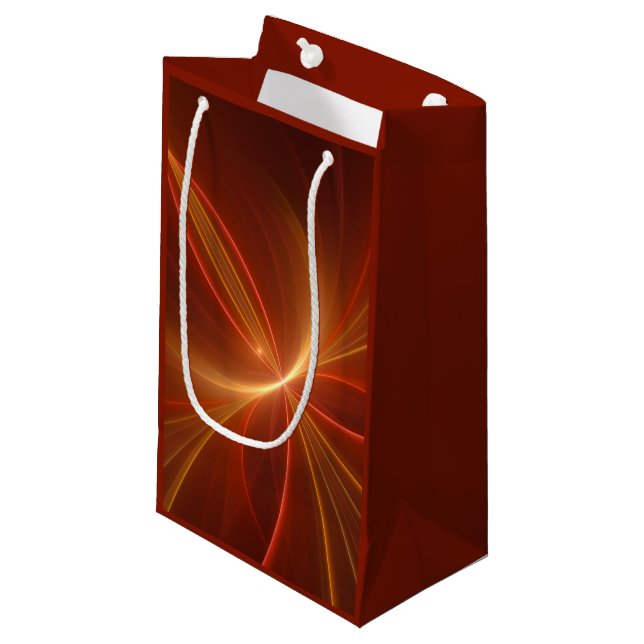 Dancing With The Light Modern Abstract Fractal Art Small Gift Bag (Front Angled)