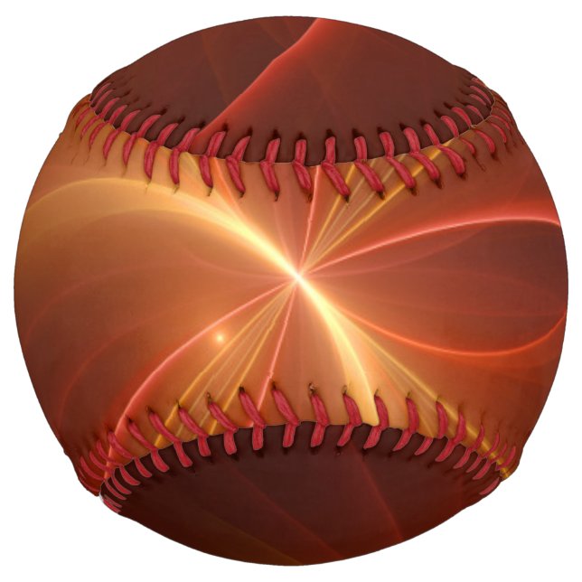 Dancing With The Light Modern Abstract Fractal Art Softball (Front)