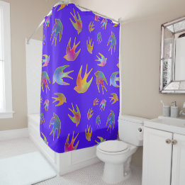 Dancing with the Wind on a Midnight Horizon Shower Curtain