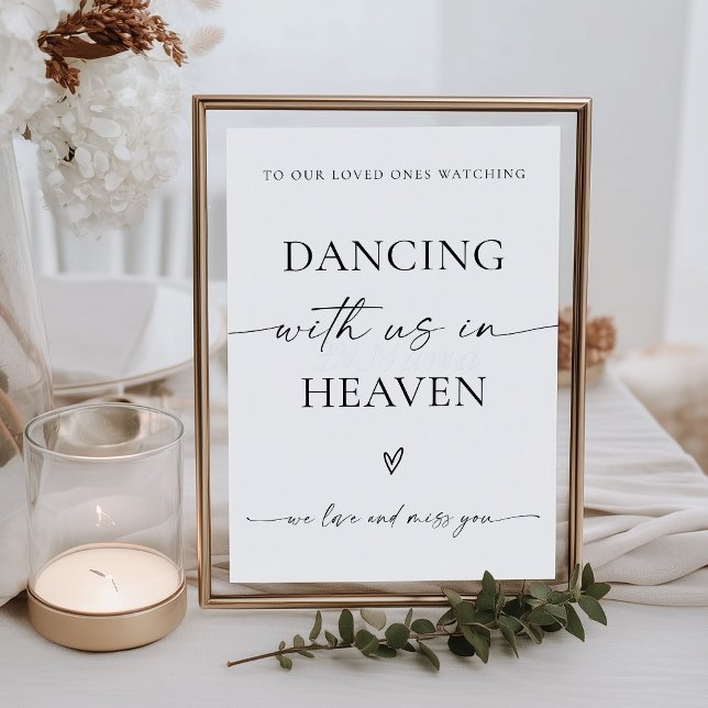  Dancing With Us In Heaven Wedding Memorial Sign (Creator Uploaded)