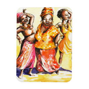 Dancing women magnet
