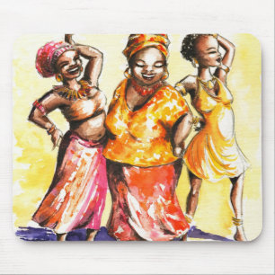 Dancing women mouse pad