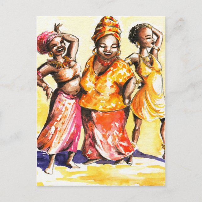 Dancing women postcard (Front)
