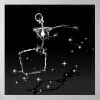 Dancing X-Ray Skeleton - B&W