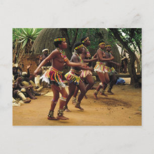Dancing, Zulu Style - South Africa Postcard