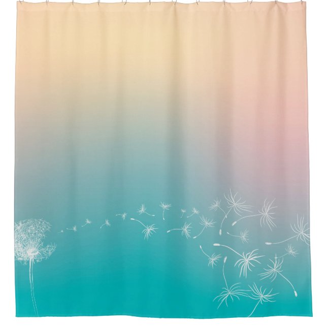 Dandelion background dandelion shower curtain (Front)