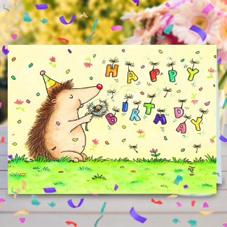 Dandelion Birthday Greeting Card