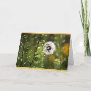 Dandelion Birthday Wishes Card