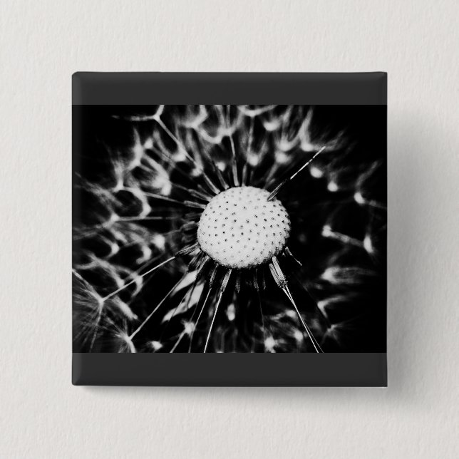 dandelion blacq 15 cm square badge (Front)
