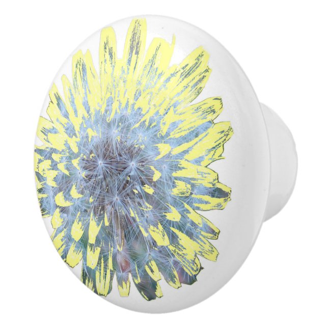 Dandelion Blossom Ceramic Knob (Right)