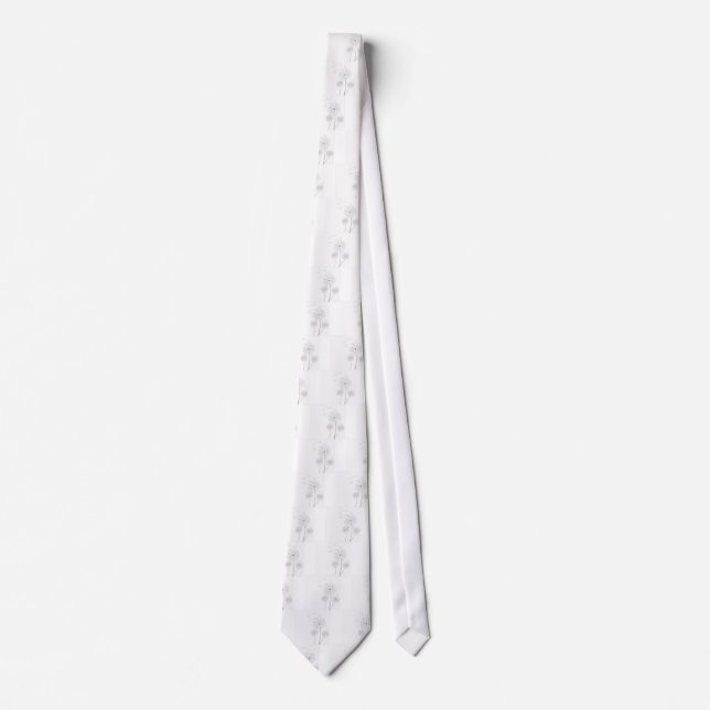 Dandelion Blossoms Vines Romantic Wedding Shower Tie (Front)