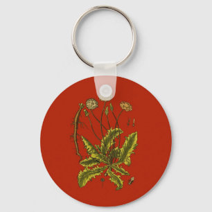 Dandelion Botanical Illustration Key Ring