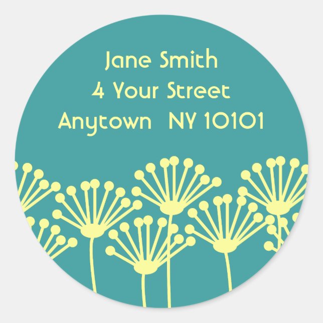 Dandelion Breeze Classic Round Sticker (Front)