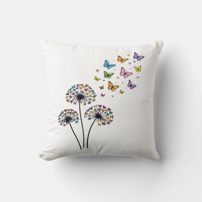 Dandelion butterfly flow cushion (Front)
