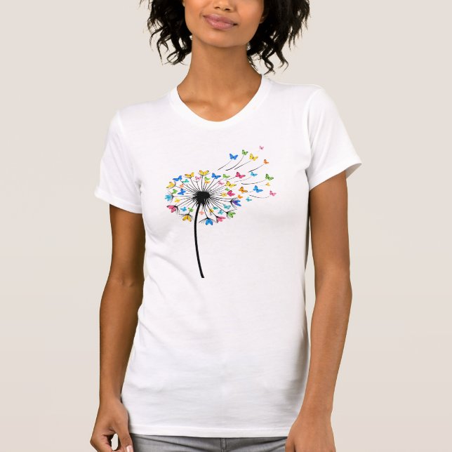 Dandelion butterfly flow T-Shirt (Front)