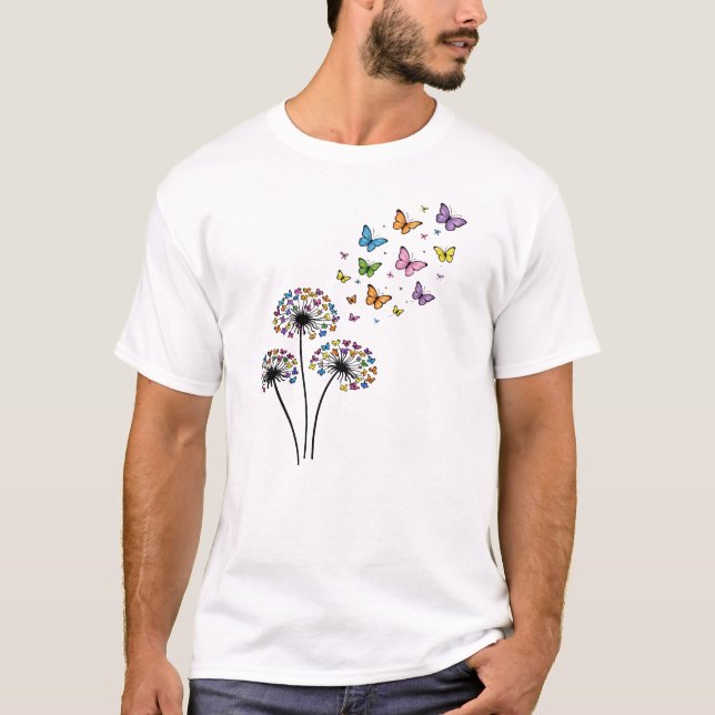 Dandelion butterfly flow T-Shirt (Front)