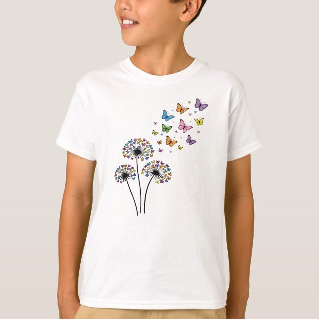 Dandelion butterfly flow T-Shirt (Front)
