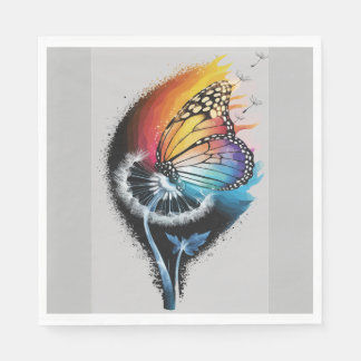 Dandelion butterfly napkin