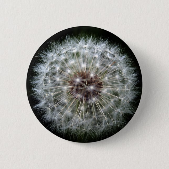 Dandelion Clock badge/button 6 Cm Round Badge (Front)