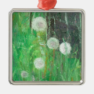 Dandelion Clocks in Grass 2008 oil on canvas Metal Tree Decoration