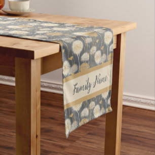Dandelion Clocks Short Table Runner