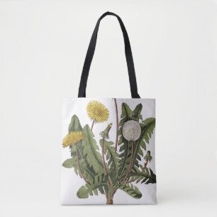 Dandelion (colour engraving) tote bag