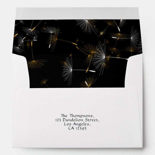 Dandelion Confetti Envelope (Back (Bottom))