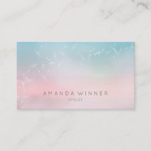 Dandelion Confetti Pink Blue Pantone Ombre Business Card